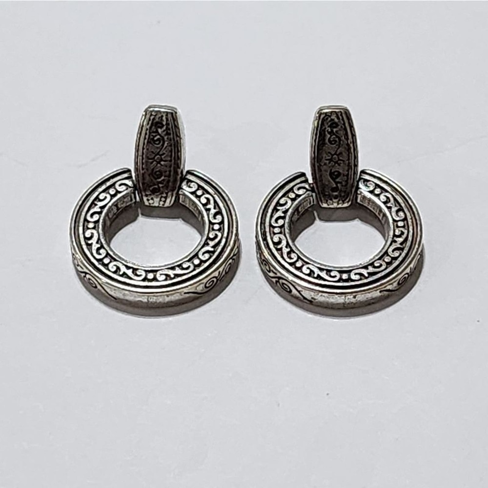 Brighton bamboo scrolled doorknocker post earrings